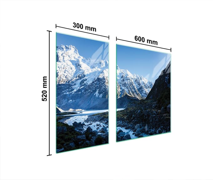TMK ArtDeko - Snijplank Glas - 90x52 cm - Beschermplaat - Gekleurd