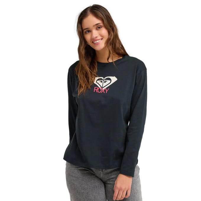 Roxy Hangloose Art T-shirt Met Lange Mouwen Zwart L Vrouw