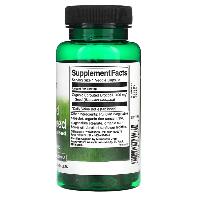 Graines de Brocoli Germées, 400mg, 60 Capsules Végétales