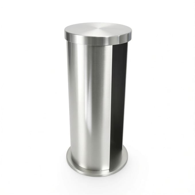 Cosmetische Katoenpads Padhouder Ruimtebesparend Roestvrij Staal Make-upverwijderaars voor Bureau Kaptafel Badkamer Aanrecht gray