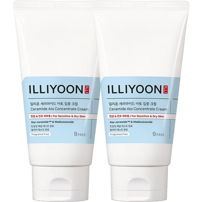 Illiyoon Ceramide Ato Concentraat Crème Diepe Hydratatie Vochtbarrière 150ml Duo Pak gray