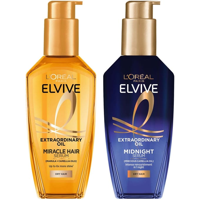 L'Oréal Paris Elvive Extraordinary Oil Midnight Voedend Haarbehandelingsserum voor Droog Haar 100 ml