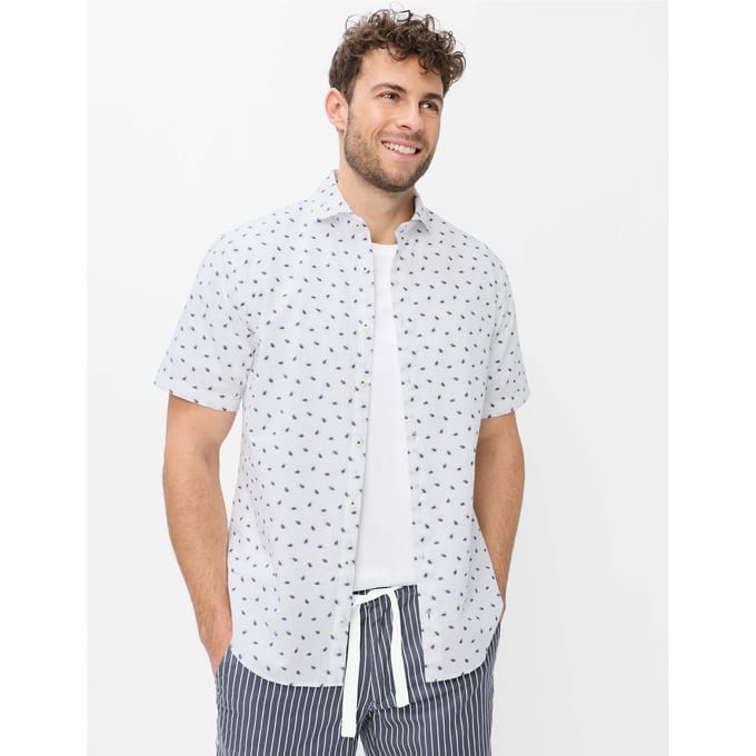 Brax Heren Overhemd  Style HARDY white, wit, maat S