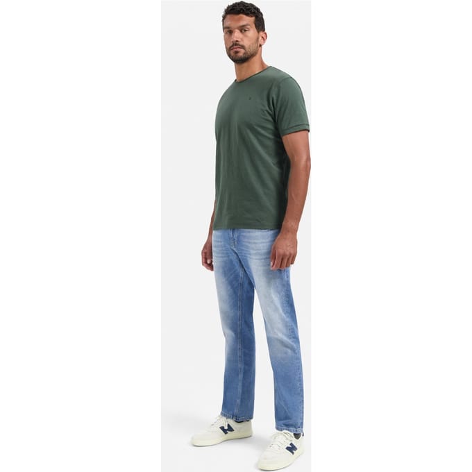No Excess T-shirt Crewneck Slub Dark Green Größe: M | Basic T-Shirts Outlet | Herren | Grün