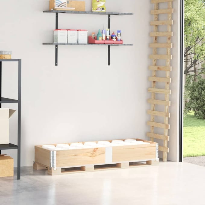 vidaXL Palletopzetrand 150x50 cm massief grenenhout
