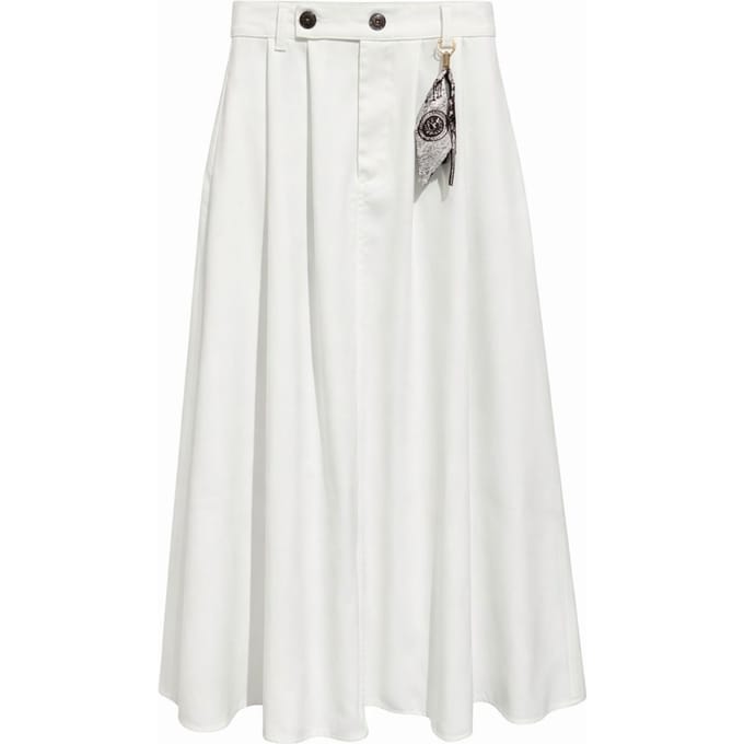 Hoge Taille A-Lijn Midi Rok met Accessoires