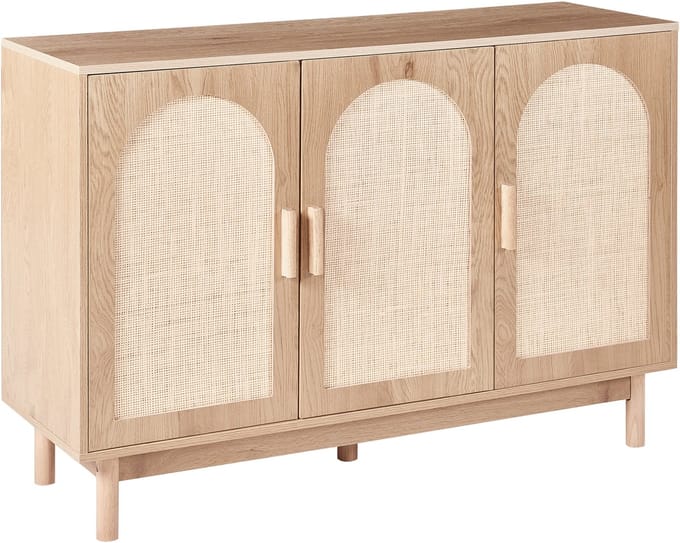 COSTELLO - Dressoir met 3 deuren - Lichtbruin - Vezelplaat