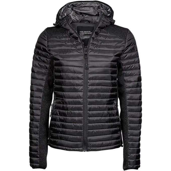 Tee Jays - Women´s Hooded Outdoor Crossover Jacket - Black - 3XL
