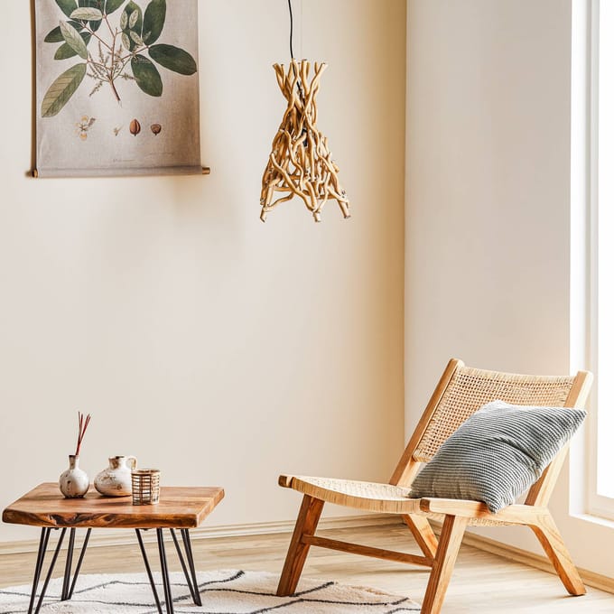 ONLI Hanglamp Agar met houten kap