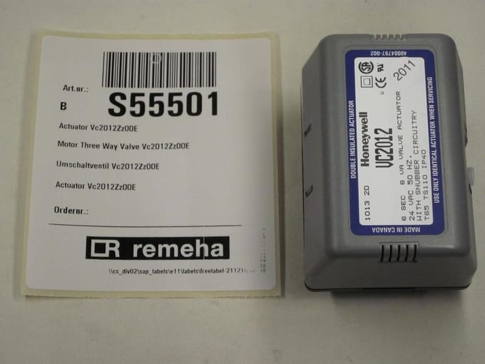 Remeha Actuator Honeywell VC2012ZZ00E – S55501 – Driewegklep Stelmotor