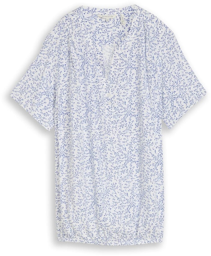 Tom Tailor - Plus Size - Blouse met patroon - Maat 46 - white small leaves design