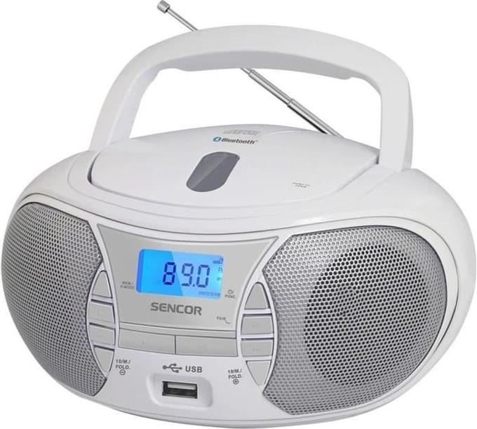 CD-radiospeler - SENCOR - SPT 2700 WH - 3 W - CD / Bluetooth / MP3 - Wit