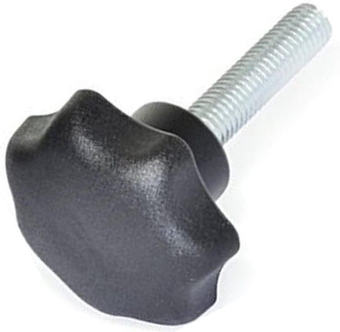 Gripbout. M6 x 25mm. lang.| zwart. Din-6336a. Deltafix.