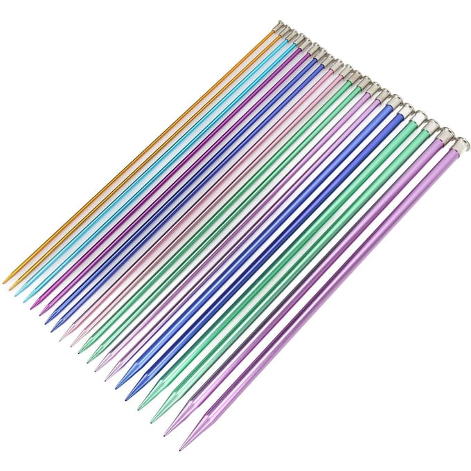 Breinaalden Kleur Super Lang DIY Trui Sjaal Naald Enkelpuntige Stoknaald blue