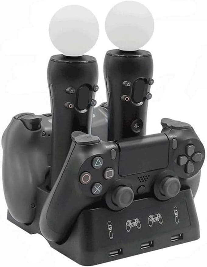 Oplader Dock - Controller Lader - Games Opladen - Snelle Oplaadtijd - 1000MA Uitgangsstroom - Zwart