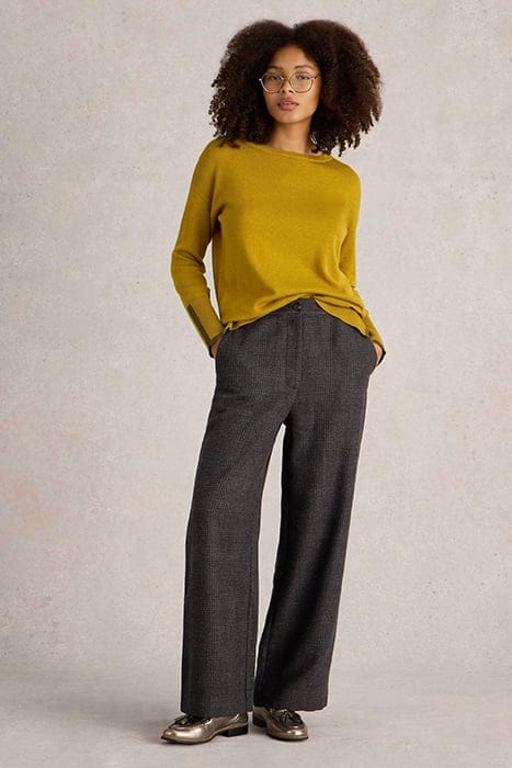 White Stuff Una Tweedy Wide Leg Trouser Black Multi Größe: 16 REGULAR | Straight Jeans Outlet | Damen | Schwarz