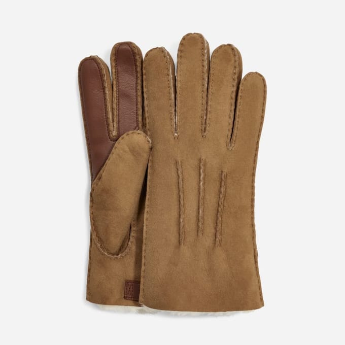 UGG® Sheepskin Tech Glove for Men in Brown, Size Medium, Shearling/Leather