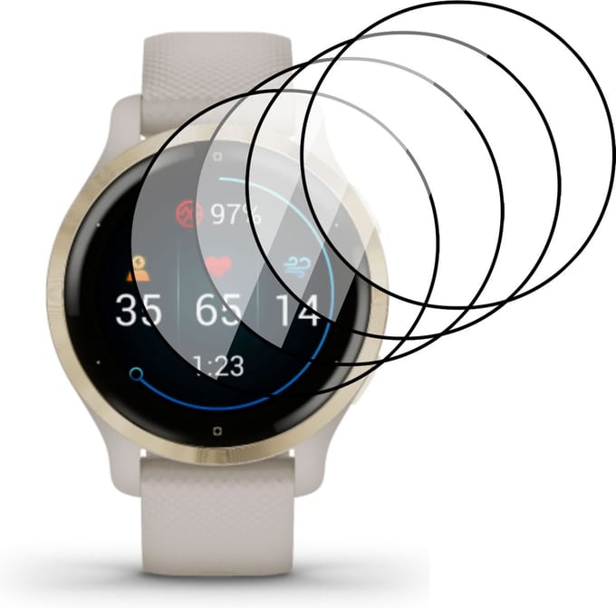 4x Geschikt voor Garmin Venu 2 Screenprotector - Folie Screen Protector Geschikt voor Garmin Venu 2