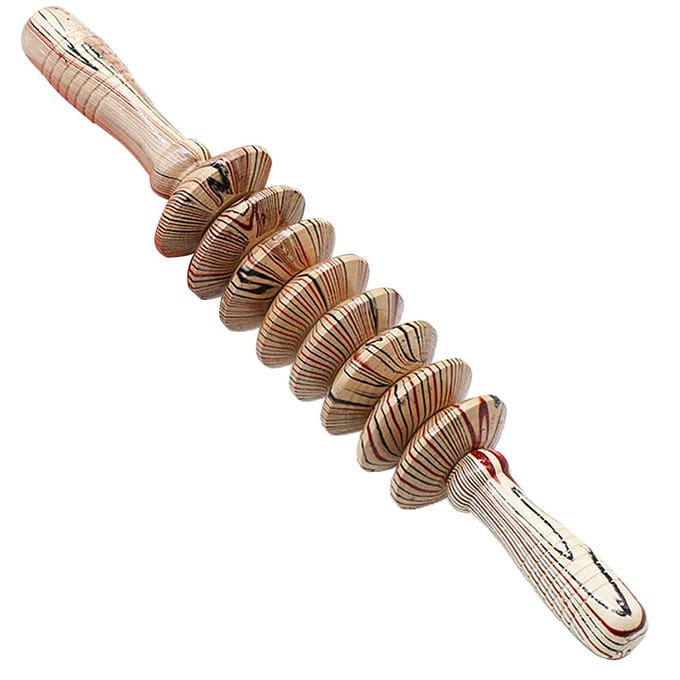 Rouleau de Massage en bois, à main, Point de déclenchement, libération musculaire, bâton de massage beige