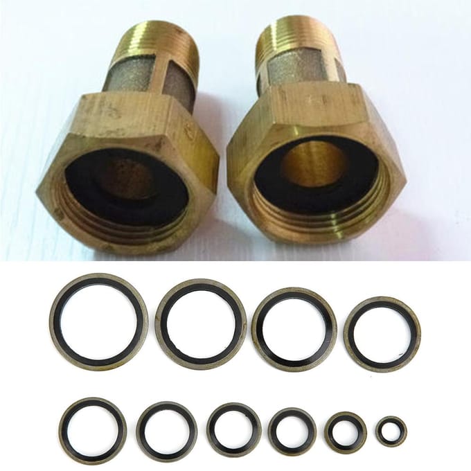 180 stuks M6M24 Olieaftapplug Pakking Onderlegring Set Gevulkaniseerde Afdichtring Kit