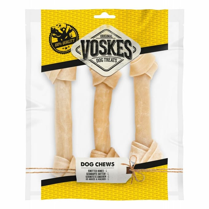 Voskes Hondensnack Geknoopt Bot L - 3 stuks