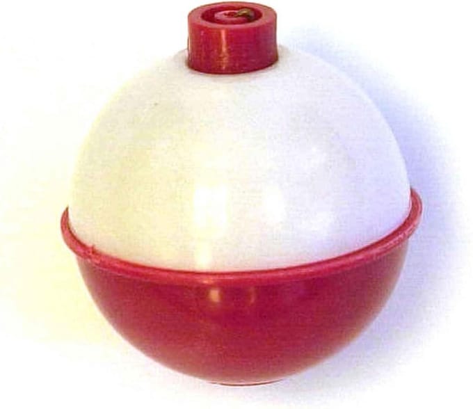 Ronde Drijvers - Visdobbers - Vissen - Snap-On - 1 inch - Rood/Wit