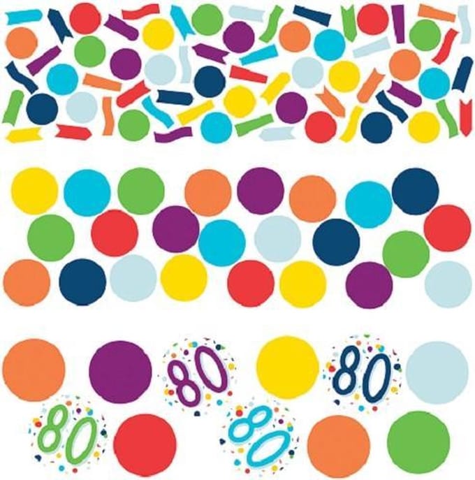 Amscan Confetti 80 Confetti Birthday 34 Gram Papier