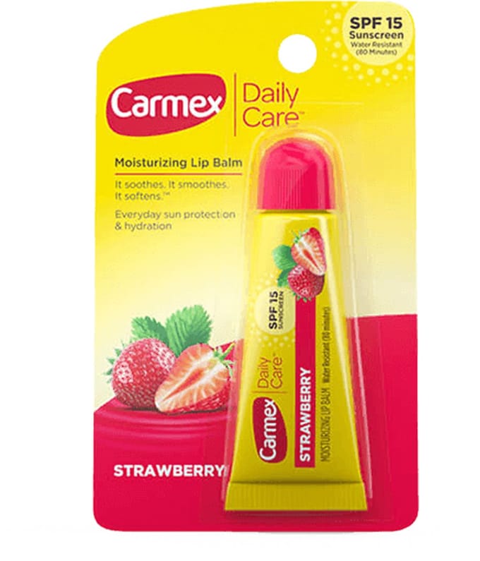 Carmex Aardbei Balsem voor de Lippen - Beschermend - SPF 15, Waterdicht, 4-pack