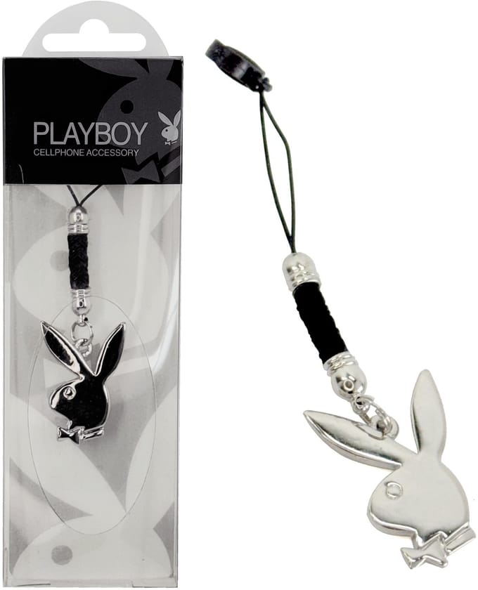 Playboy Bunny - gsm hanger - zilverkleurig/zwart