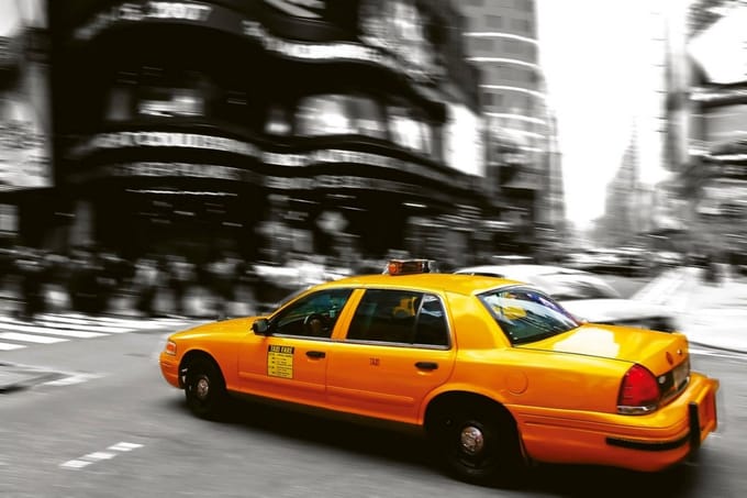 Fotobehang - Taxi 375x250cm - Vliesbehang