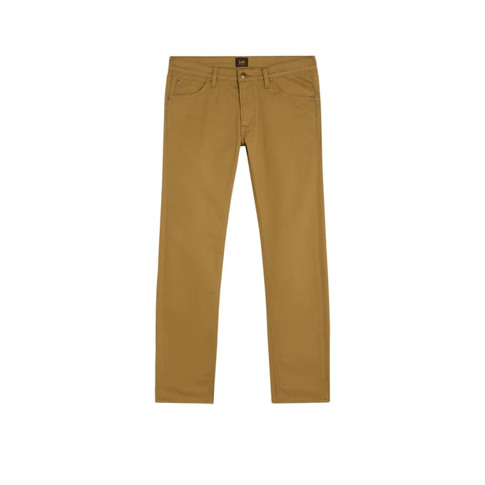 Lee Daren Regular Straight Fit Broek Bruin 30 / 32 Man