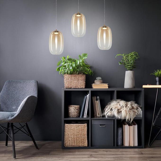 VASO 3 Amber hanglamp - Warm licht, 3000K, 4W