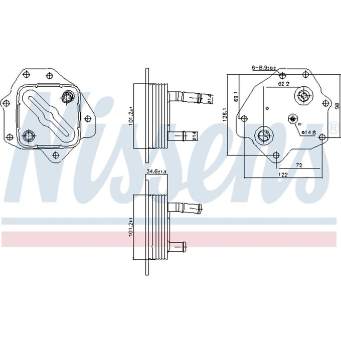 Olie radiator NISSENS 91443
