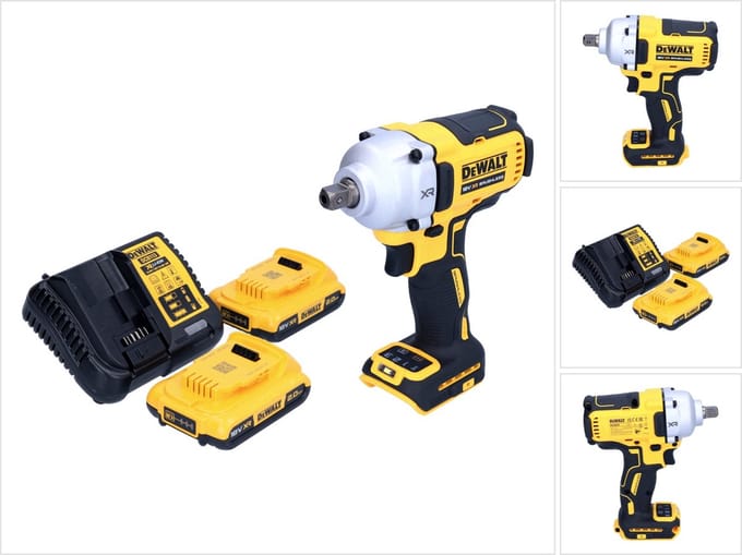 DeWalt DCF 892 D2 accu-slagmoersleutel 18 V 812 Nm 1/2" borstelloos + 2x accu 2,0 Ah + oplader