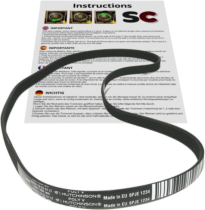 Aandrijfriem voor Wasmachine - Universele Montage