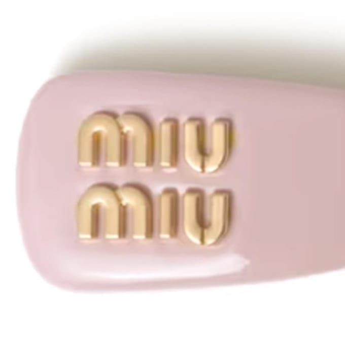 Miu Miu Patent Lederen Haarclip Damesaccessoires Roze 5IF092_069_F0E18 Basic Packaging-Box Not Included