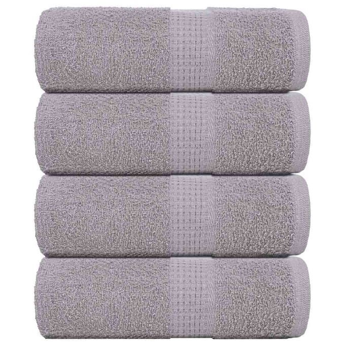 vidaXL - Washandjes - FROGN - 4 - st - 30x30 - cm - 360 - g/m² - grijs