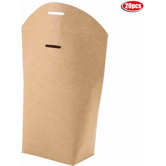20 stuks Elegante Papieren Cadeautas Snoepdoos Bruiloft Babyshower Cadeautasjes (Bruin) beige