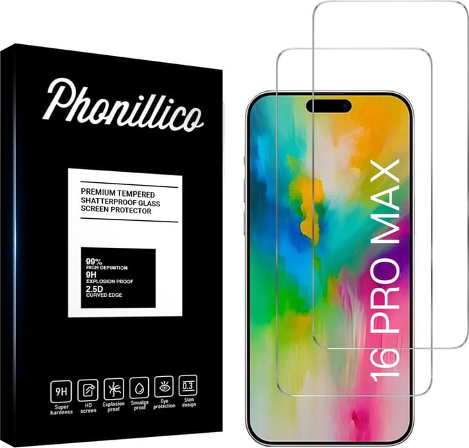 Screenprotector voor iPhone 16 Pro Max - 2 stuks Beschermglas van glas Transparante glazen schermbeschermfolie