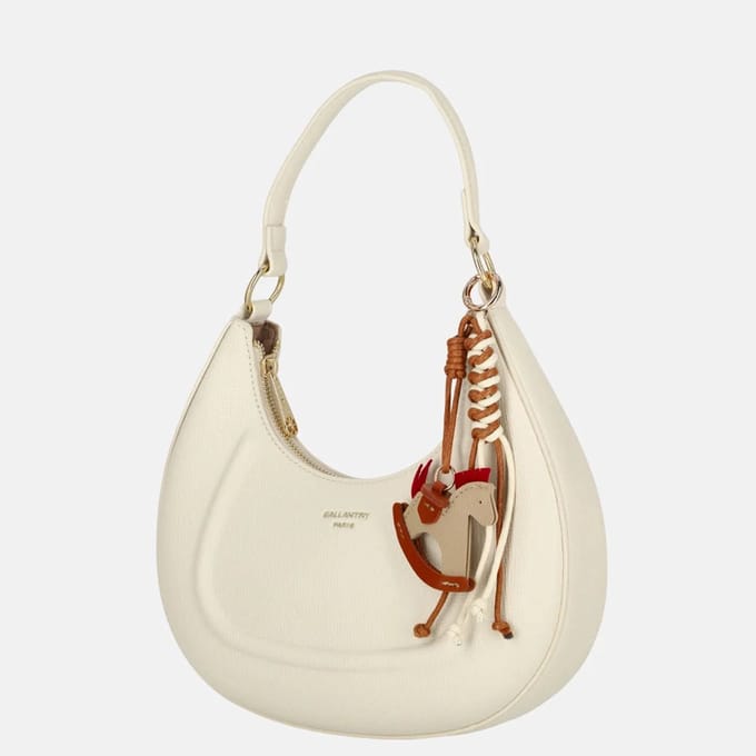 Firenze buideltas met bagcharm S beige