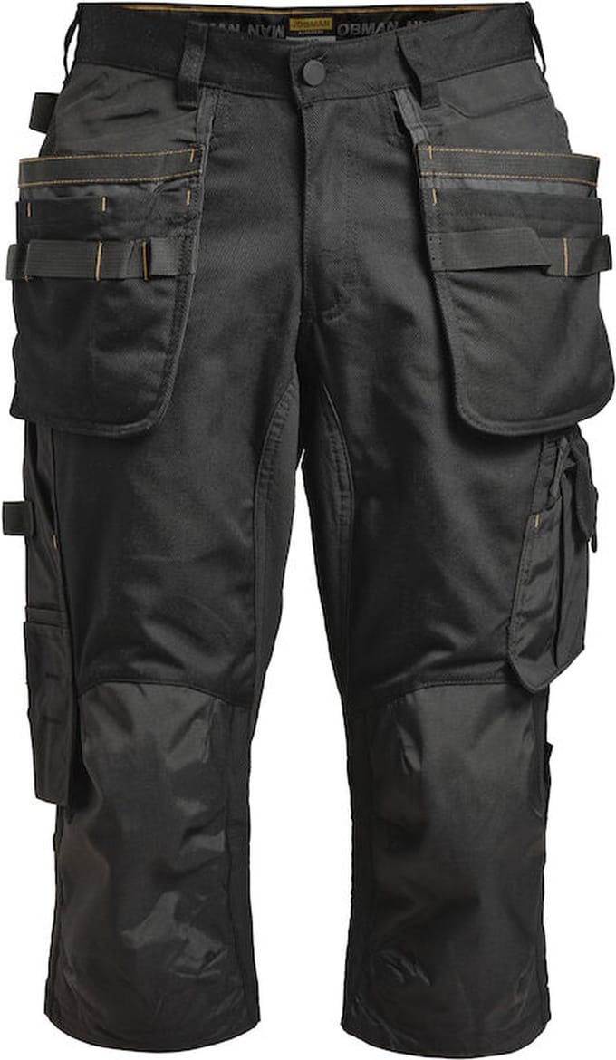 Jobman 2167 Long Shorts Stretch 65216718 - Zwart - C48