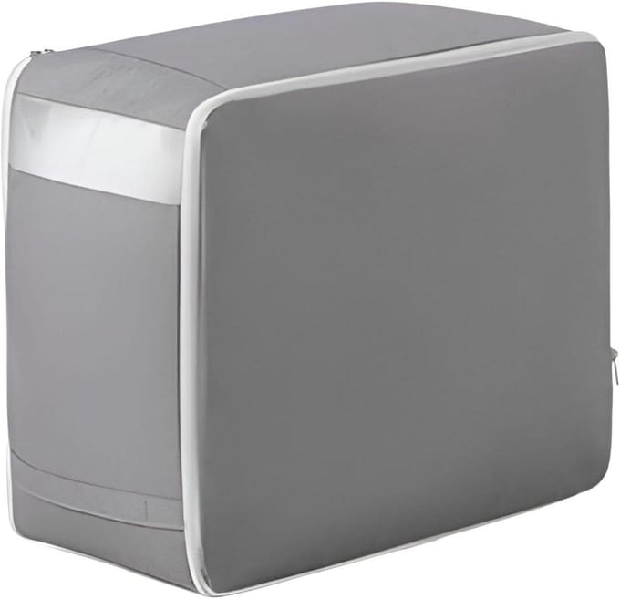 Compressieverpakkingskubus - Reis organizer - Ruimte besparen - Met venster - 52 x 42 cm - Middengrijs