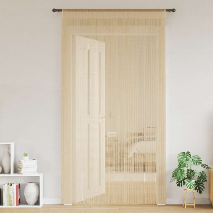 vidaXL - Draadgordijnen - 100x250 - cm - beige - 2 - st