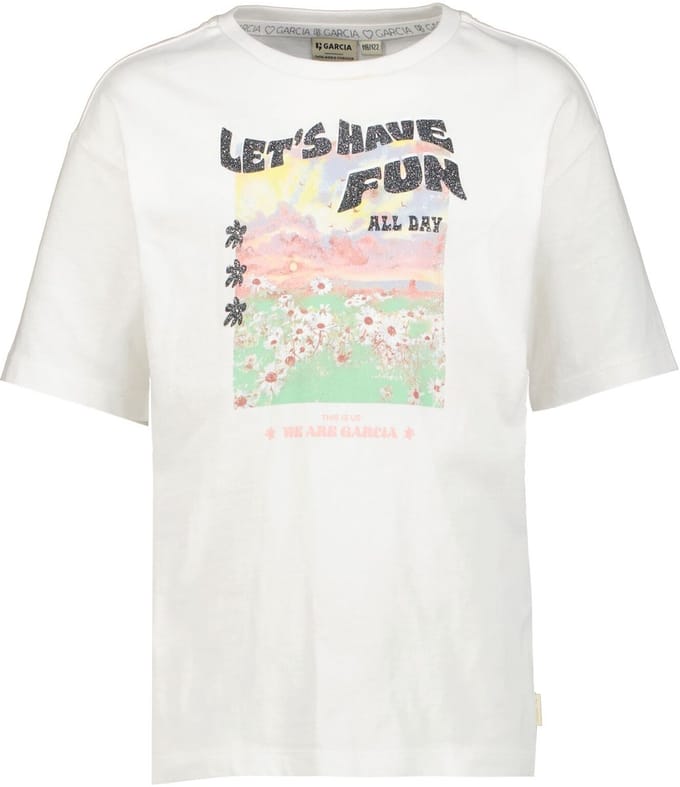 GARCIA Meisjes T-shirt Wit - Maat 92/98