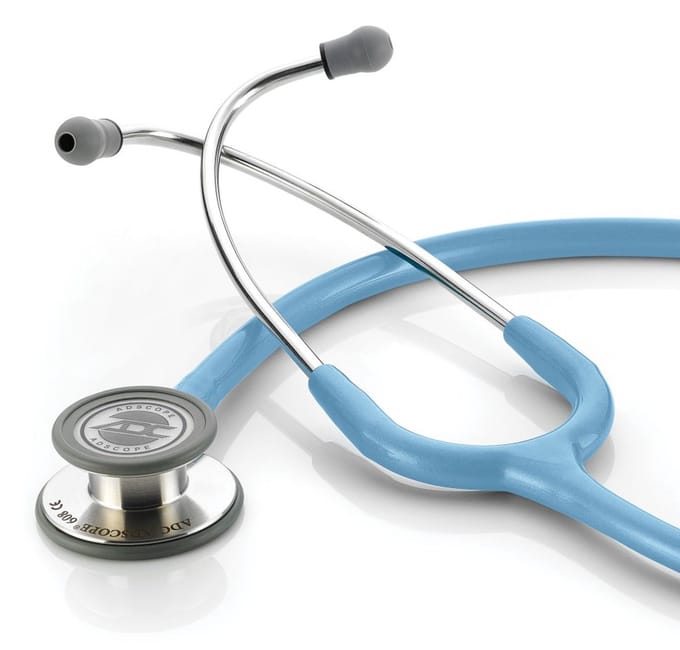 Adscope® 608 Convertible Clinician Stethoscoop Metallic Ceil Blue