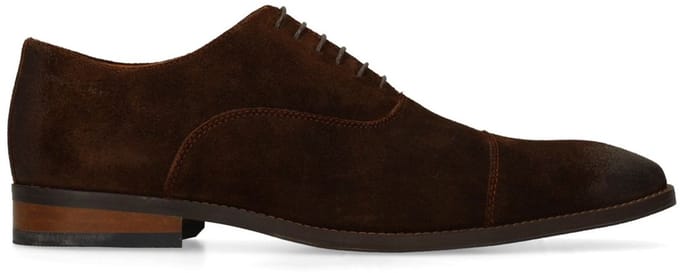 Van Lier - Heren - Bruine suède veterschoenen - Maat 40