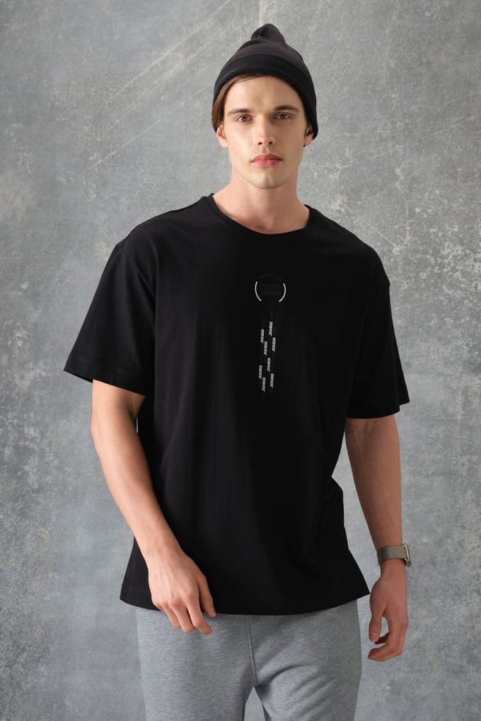 Oversized Katoenen Crew Neck T-Shirt