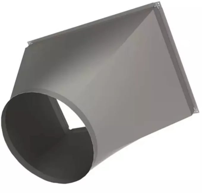 Rond op rechthoekig verloop B=450 mm x H=100 mm