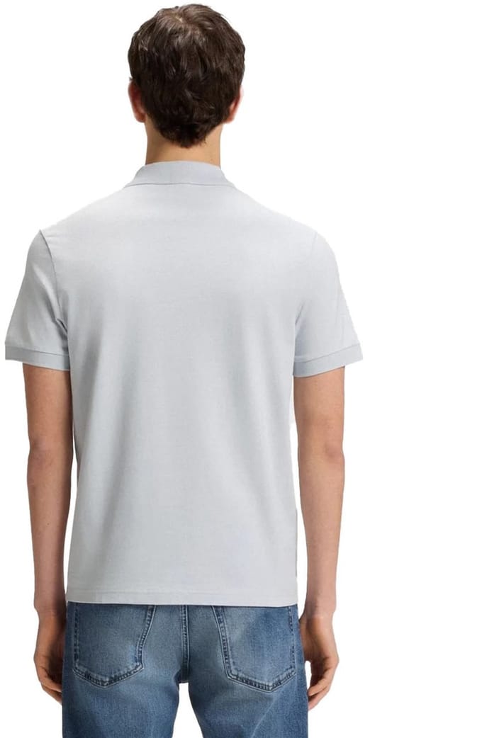 poloshirt Boss Orange grijs 2-knoops katoen