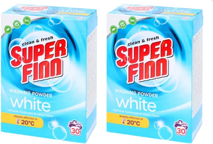Superfinn waspoeder White 30 wasbeurten X2